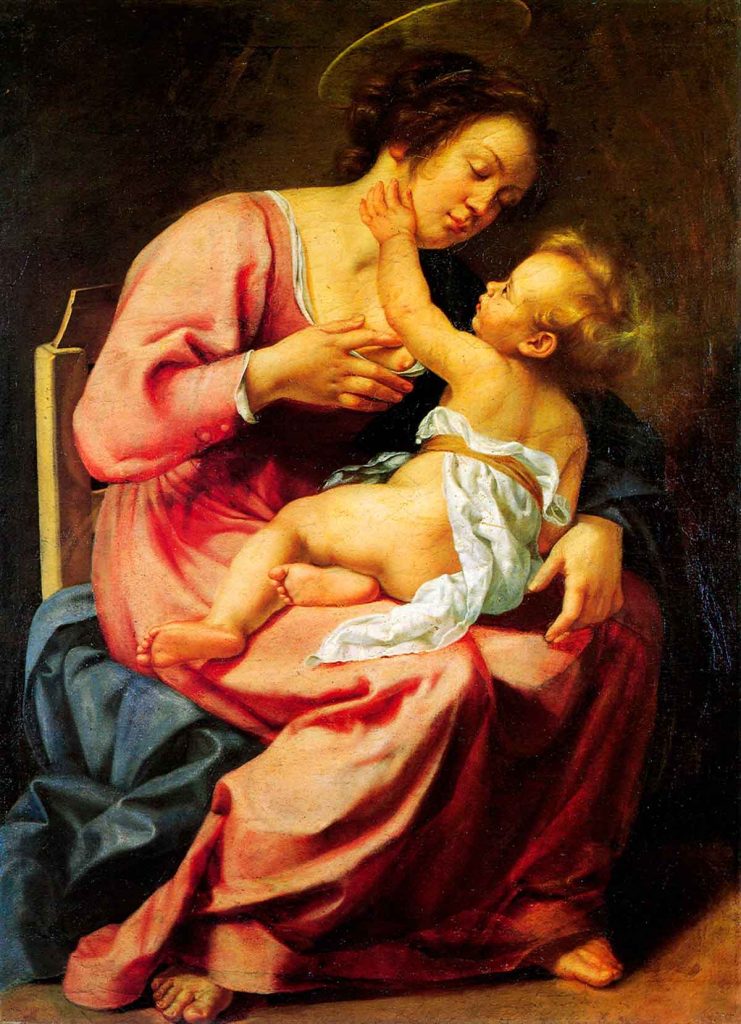 A Virgem e criança (1613) de Artemisia Gentileschi