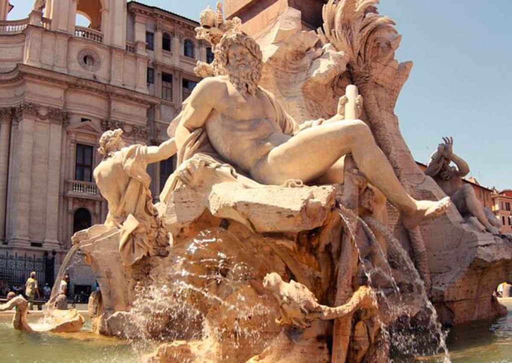 Aqueduto Romano Fontana de Trevi em Roma