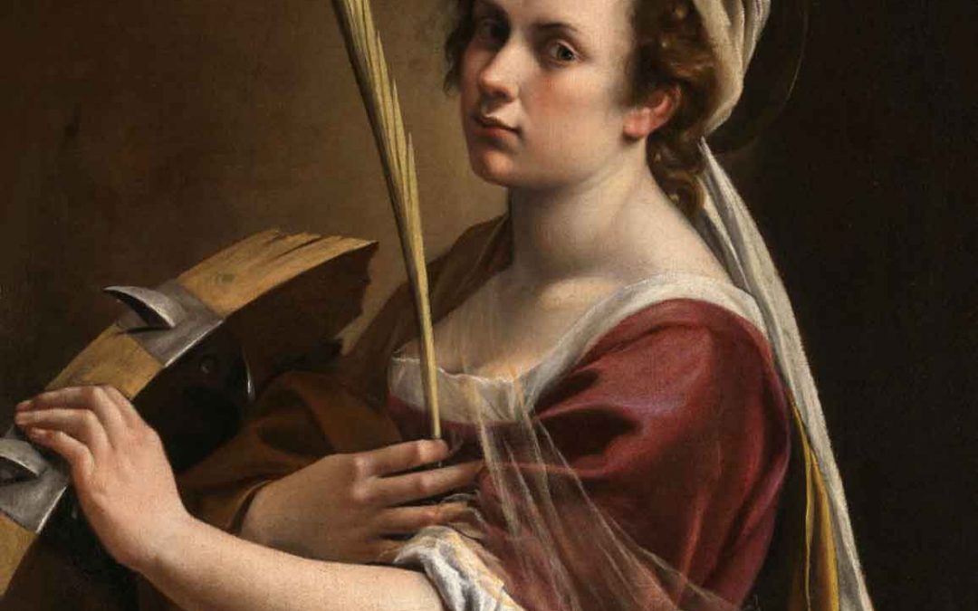 Autorretrato de Artemisia Gentileschi-como Santa Catarina de Alexandria