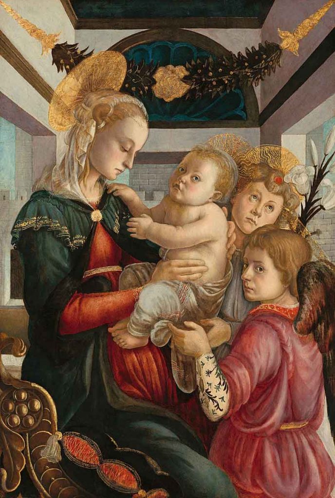 Pintura da Madonna de Botticelli