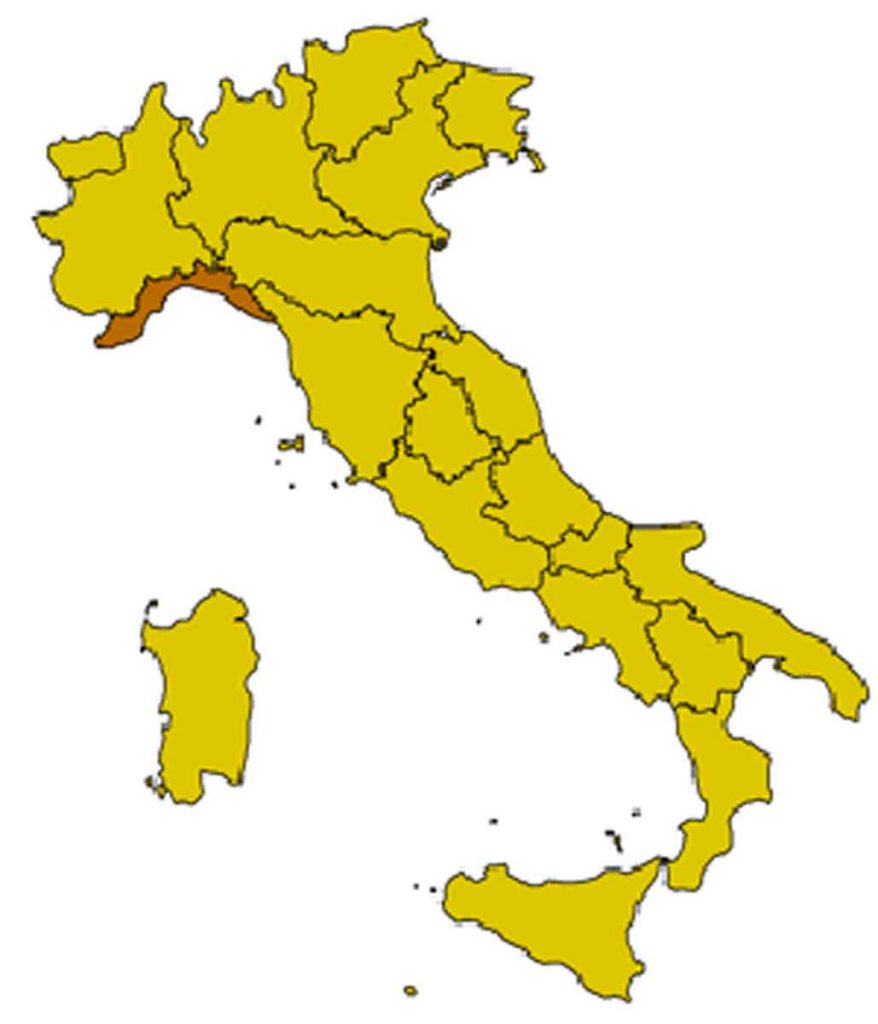 Região italiana da Ligúria Cinque Terre
