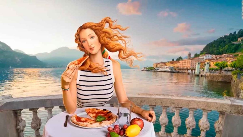 Vênus de Botticelli Campanha do turismo italiano