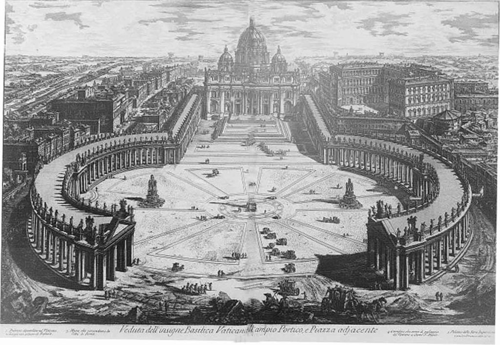 Desenho da Piazza San Pietro