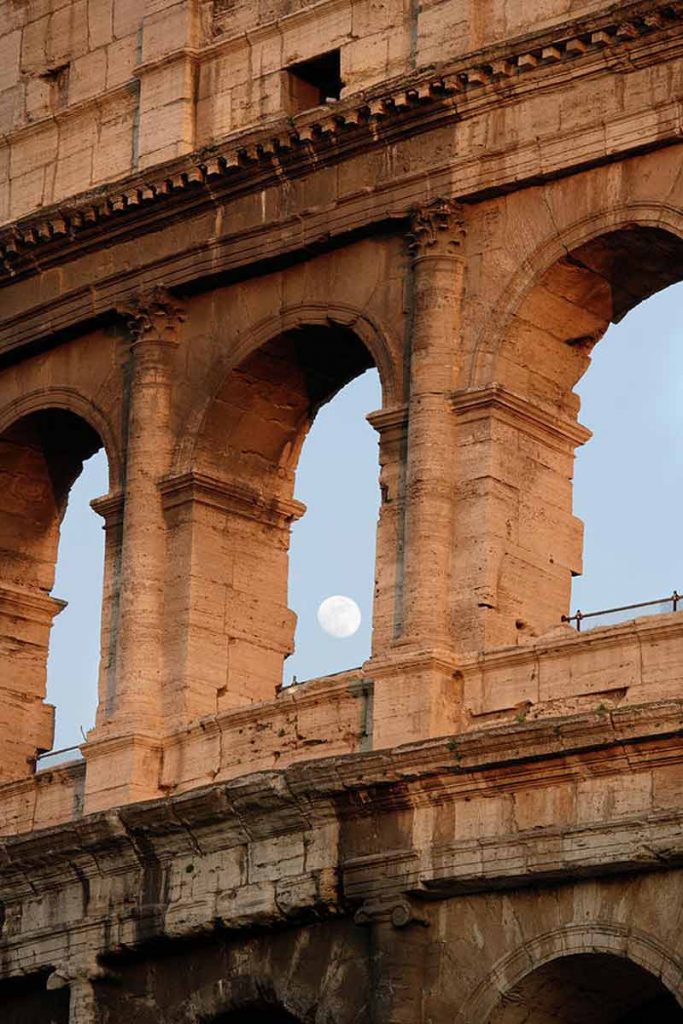 Detalhes da construção do Coliseu