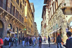 Ruas de Firenze cheias