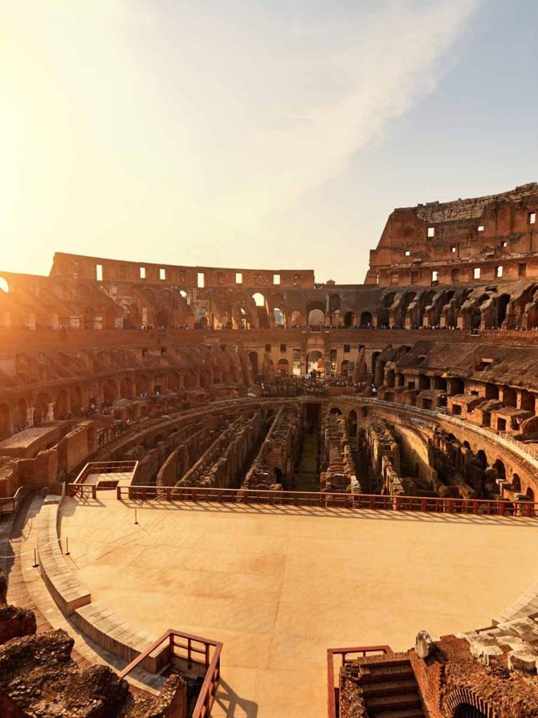 Bastidores da Arena no Coliseu em Roma