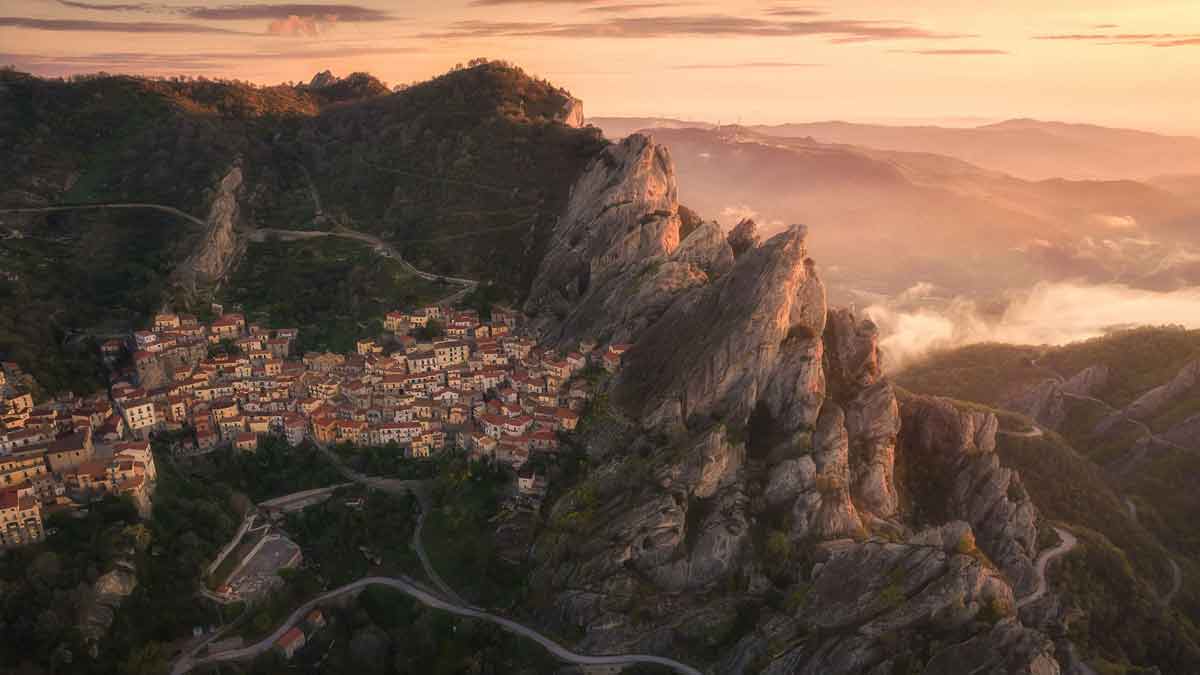 Pietrapertosa nas Dolomitas
