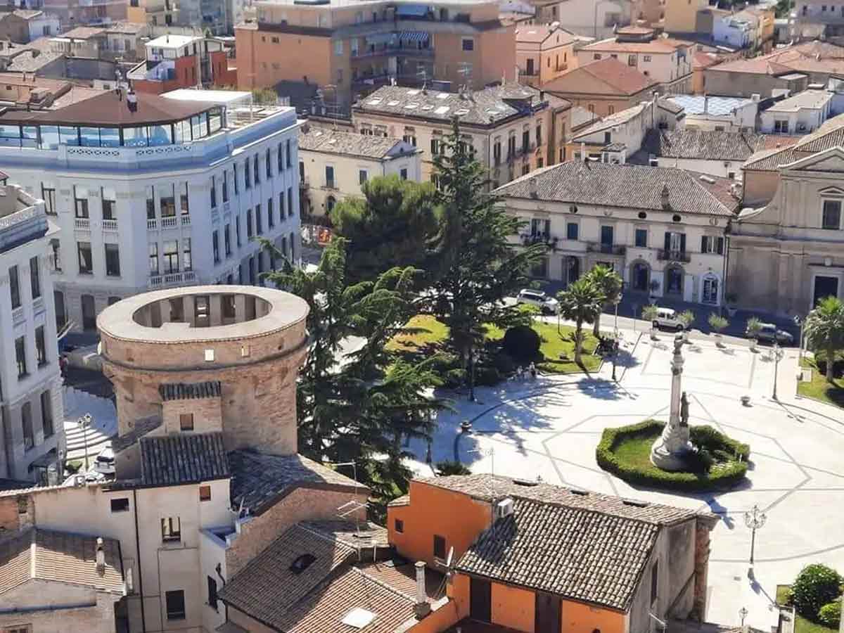 Centro historico de Vasto aérea