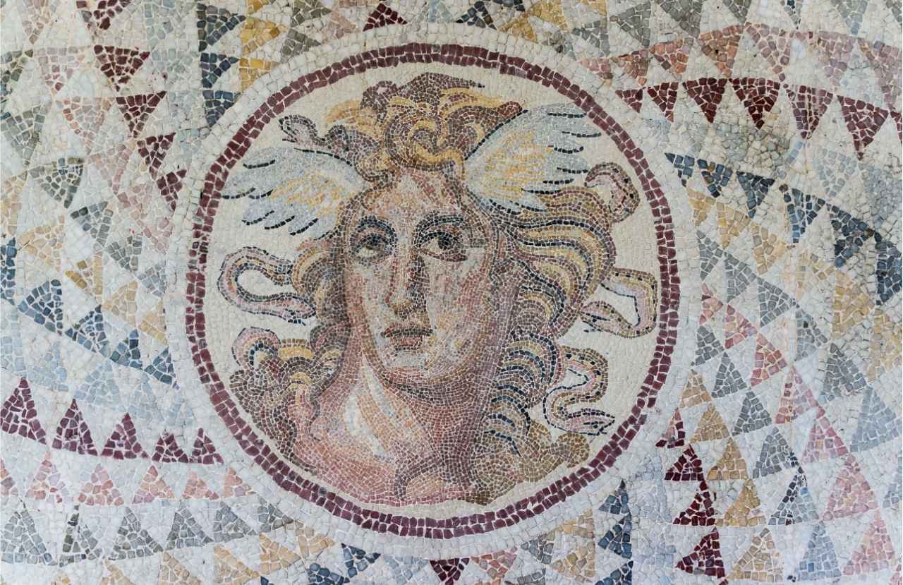 Mosaico italiano de piso - opus tessellatum