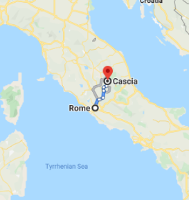 De Roma a Cássia