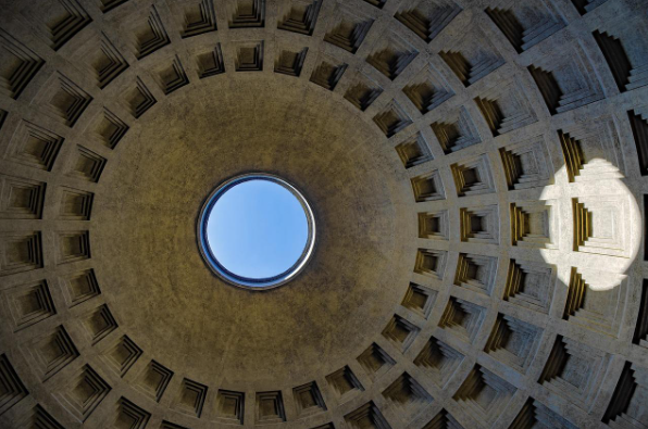 Teto do Panteão em Roma